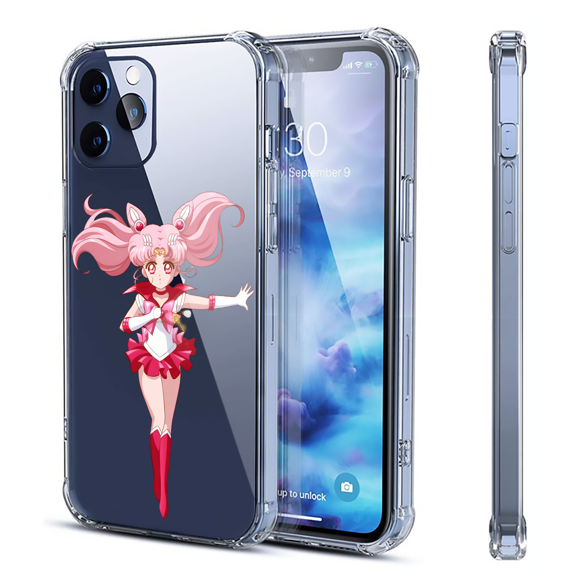 （画像用） 美少女戦士セーラームーン ちびうさ Sailor Moon Chibiusa Tsukino Usagi Small Lady Serenity 【iPhone 12シリーズ対応】透明スマホケース（クリアソフトケース）